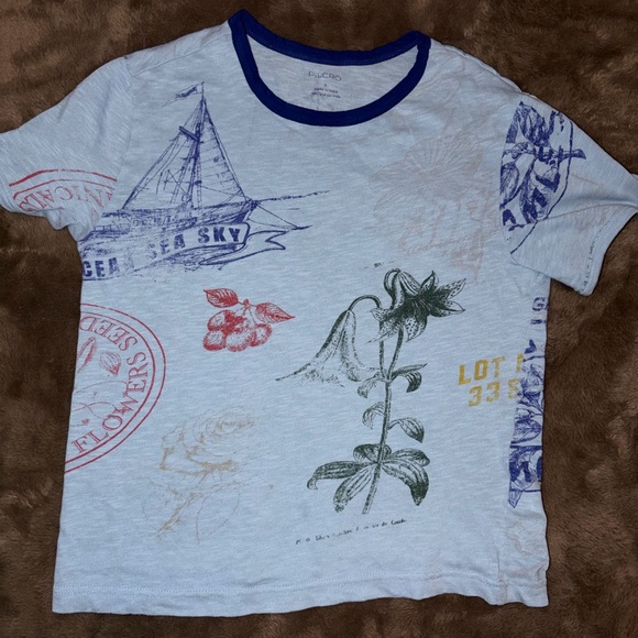 Pilcro Light Blue Stamp Tee - Picture 4 of 6